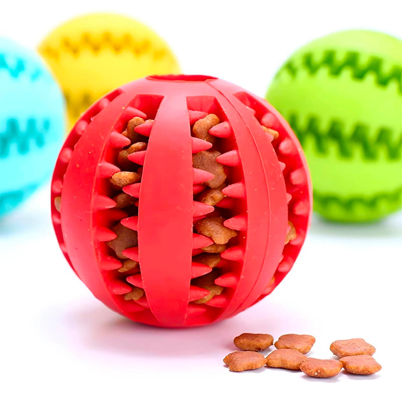 Dog Toy Interactive Durable Soft Rubber Ball